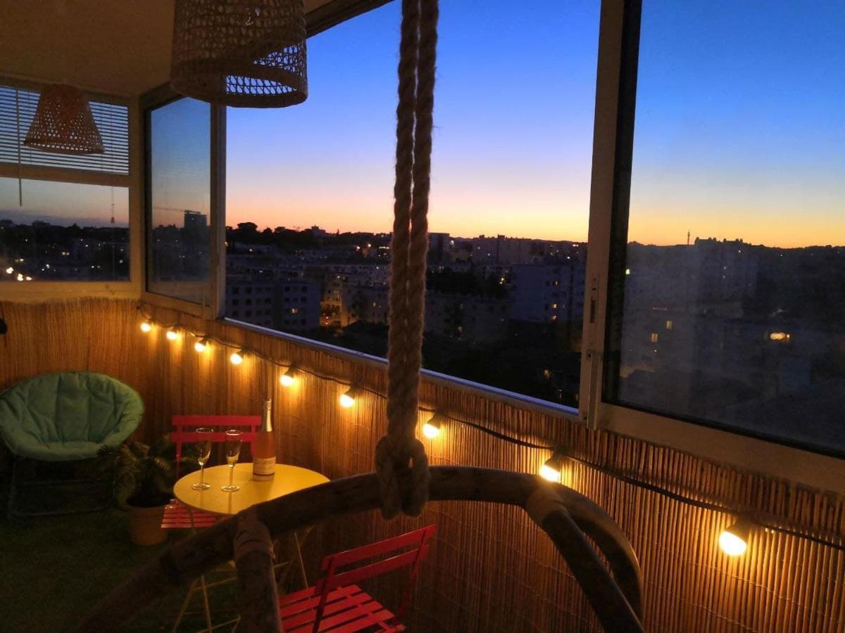 Apartamento Nid Panoramique VUE WOW ! SPAdéco - LoungeZEN - Terrasse ensoleillée - arrivée autonome - Netflix - emplacement idéal - Lumineux - rénové à neuf - Wifi Fibre - Montpellier Exterior foto